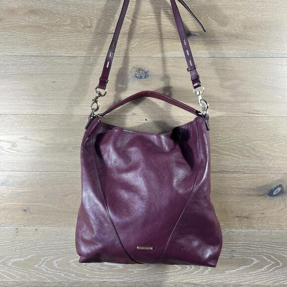 Rebecca Minkoff Hobo Burgundy Shoulder Large Handbag Purse - Picture 1 of 9